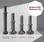 Smoothing Air Hammer Bits Set, 5Pcs Smoothing Air Hammer Tool Kit Air Hammer Atachments Air Chisel Bits, Extended Length Pneumatic Hammer Bit with Spring, Power Hammer Drills Tools & Home Improvement