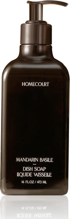 Homecourt Dish Soap, Dishwashing Liquid with Clean Ingredients, Non-Toxic & Skin-Safe, Safe for People & Pets, Mandarin Basile, 16 fl oz