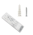 cSeao 60pcs #8 x 1-1/4'' Drywall Anchors, Wall Anchors and Screws for Drywall, 75LB Hanging and Mounting, 30pcs Threaded Plastic Sheetrock Anchors and #8 Screws