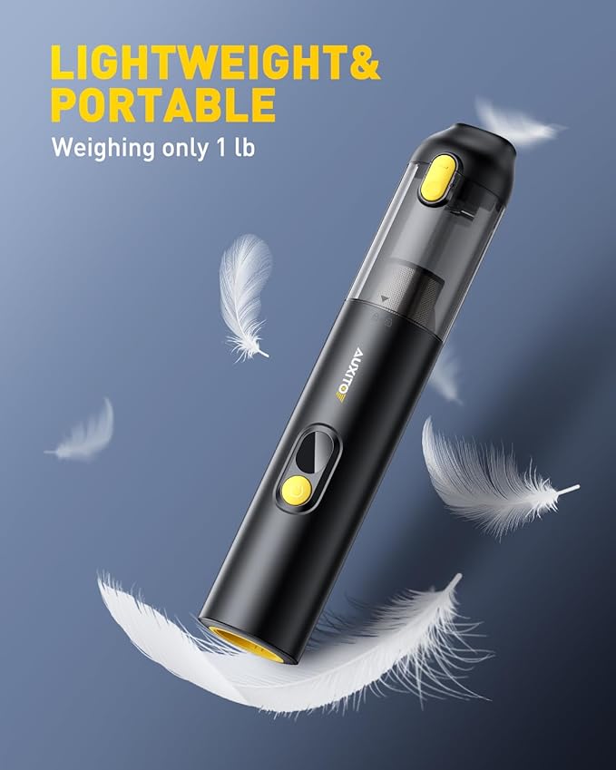 AUXITO Car Vacuum Portable Cordless 14000Pa Powerful Suction, Handheld Vacuum Blow & Suction 2 in 1, Small Vacuum Cleaner Hand Held Vacuum for Car, Home, Pet, Office (Black)