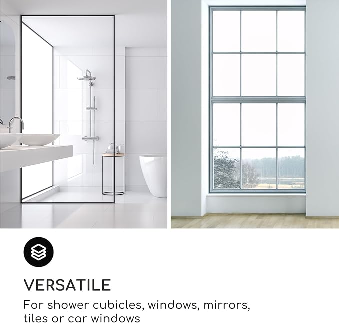 GÜTEWERK Shower Squeegee for Glass Doors, Silicone Window Squeegee, Bathroom and Glass Cleaning - Blue - 11 Inch