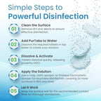 3.3 gram Sporicidal NaDCC Tablet Disinfectant - Multipurpose, Concentrated Dissolving Tabs for Bulk Solution, Use with Protexus Handheld Electrostatic Sprayer