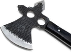 Titan International Knives Hunting Tomahawk Axe 1080 Carbon Steel Fixed Blade Diamondwood Handle with Sheath for Camping/Bushcraft/Outdoors