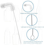 Honeydak 2-Pack 30 Inch Carboy Brush, Nylon & Steel, L-Shape, Clear, 76cm, Wine Making & Beer Brewing, Glass Carboy Cleaning Brush