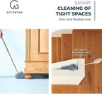 Extendable Feather Duster, Microfiber Duster, Ceiling Fan Duster, Feather Dusters for Cleaning, Dust Cleaner, Cobweb Duster - Electrostatic Bendable Head - up to 55 Inch