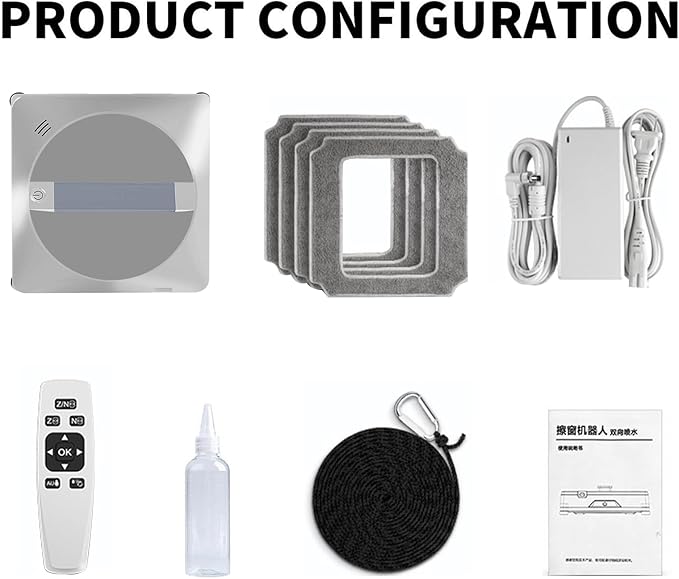 Window Cleaning Robot, Ultra-Thin Design, 5600PA Suction, Automatic Smart Vacuum for Glass, Tiles