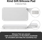 Water Absorbing Stone Tray for Sink | Quick Drying Diatomaceous Earth Coasters | Soap Dish Holder & Toothbrush Holder for Bathroom Counter | Hand Soap & Plant & Toiletries | Light Grey 2-Pack