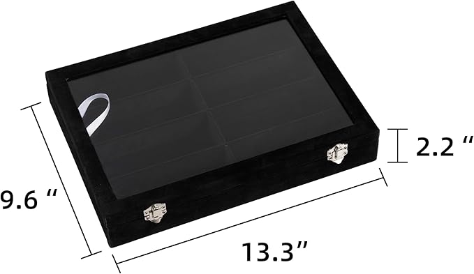 Frebeauty Sunglass Organizer,Velvet Glasses Organizer,8-Slot Sunglasses Tray for Drawer, Men's/Women's Sunglasses Box
