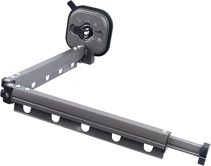 AUNMAS Clothes Drying Rack, Wall Mounted Clothes Hanger Rack Retractable Clothes Drying Rack Space Saver Clothes Rack for Balcony Laundry Bathroom (Bi Fold Grey)