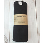 Paperless Towels, 12-12" X 10" Washable Paper Towels, Reusable Paper Towels, 100% Cotton (Black)