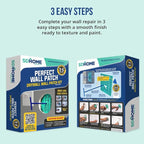 Drywall Repair Kit by SD Home, Fix Large Holes Fast, Wall Plate, 2 Patch Dry Compound Bags, Sanding Block & Trowel, Perfect Drywall Hole Patch Solution, Quick & Easy Filler, Wall Putty, Spackle Paste
