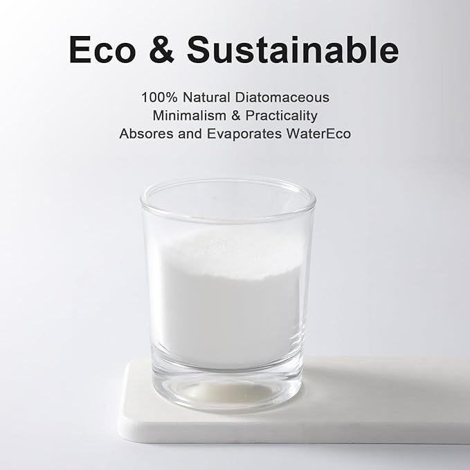 Water Absorbing Stone Tray for Sink | Quick Drying Diatomaceous Earth Coasters | Soap Dish Holder & Toothbrush Holder for Bathroom Counter | Hand Soap & Plant & Toiletries | White 2 Pack