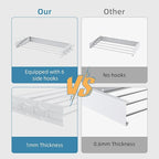 Laundry Drying Rack, Collapsible Wall Mounted Clothes Drying Rack - Foldable,Space Saving, 13.2 Linear Ft, 5 Aluminum Rods, 60 lb Capacity (White, 31.5" Wide)