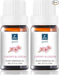 Cherry Blossom Essential Oil - Pure Natural Fragrance for Aromatherapy, Perfume Making, Candles, Soap, Room Spray, Diffuser Blends - Organic, 10mL Undiluted - Pack of 2