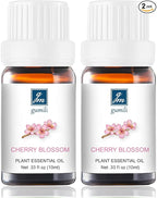 Cherry Blossom Essential Oil - Pure Natural Fragrance for Aromatherapy, Perfume Making, Candles, Soap, Room Spray, Diffuser Blends - Organic, 10mL Undiluted - Pack of 2