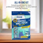 Drywall Repair Plate & Compound Kit by SD Home, Fix Large Holes Fast, Pack of 2 Wall Backing Plates & 1 Fast-Drying Spackle Filler Bag, Easy & Quick DIY Patching for Cracks & Wall Damage