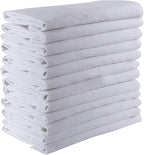 DG Collections 100% Cotton Flour Sack Towels – 12 Pack, 27x27 Inches, White, Lint-Free, Pre-Washed, Hemmed Edges – Reusable Kitchen Towels for Cleaning, Embroidery, Printing & Crafts - White