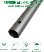 Floating Lake Rake, 36" Head Aluminum Landscape Rake with 103" Adjustable Handle, 20FT Rope & Float, Weed & Algae Removal of Leaves, Floating Scum