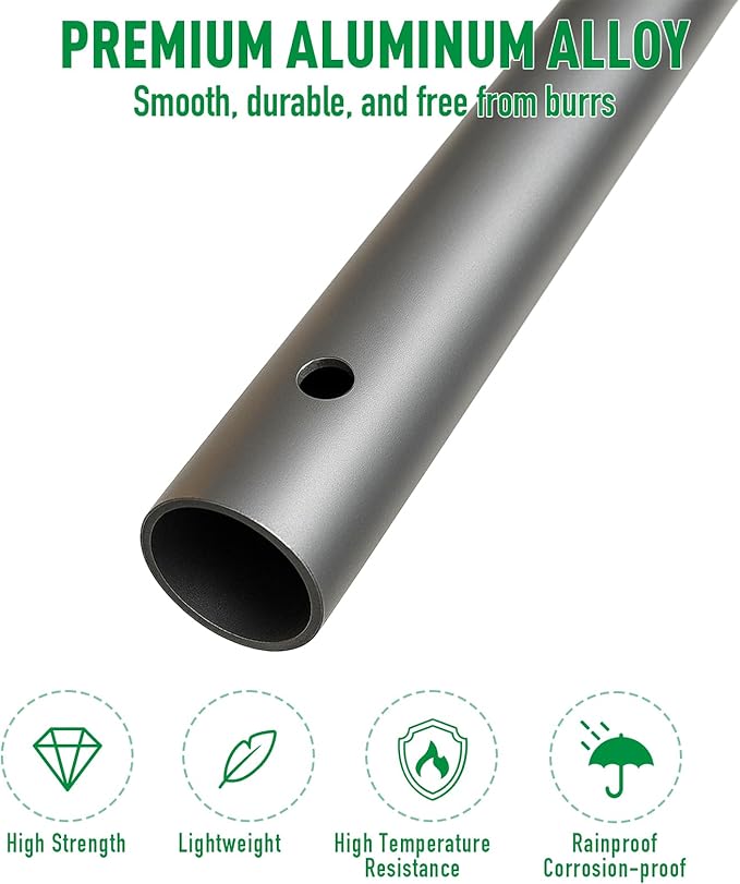 Floating Lake Rake, 36" Head Aluminum Landscape Rake with 103" Adjustable Handle, 20FT Rope & Float, Weed & Algae Removal of Leaves, Floating Scum