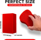 Multi-Purpose Sponges for Cleaning - Red 10 Pack, Large Sponges for Car Washing, Tile & Grout, Bulk Pack Sponge