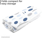 Encasa XO Ironing Mat/Pad (Large 48"x28") with 3mm Padding & Silicone Iron Rest for Steam Pressing on Tabletop or Bed - Heat Resistant, Portable, Quilting & Travel Blanket - Blue Moon