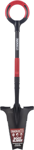 Root Slayer by Radius Garden RS220-001 Heavy Duty Serrated Steel Spade Shovel
