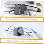 Angoily 2pcs Wall-Mounted Eyeglasses Bracket and Desktop Sunglasses Storage Stand Holder for Car and Home, Black Eyewear Organizer Rack
