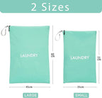 WiseBoy 2 Pack Laundry Bags, Washable Wet Dry Bag, Travel Laundry Bag Dirty Clothes Organizer, Swimming Yoga Bathing Suit Workout Wet Dry Bag - Blue