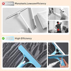 3 in 1 Window Cleaning Scraper,Window Squeegee with Sprayer for Glass,for Car, Kitchen Flooring and Tiles, etc. (Blue)