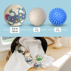 Ezhippie Quality Wool Dryer Balls - 6 XL Lizard Pack - 1000+ Loads - Pure Organic Wool - Reusable Natural Fabric Softener Perfect with Essential Oils, Reduce Clothing Static and Wrinkles