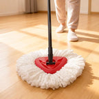 6 Pack Microfiber mop Head Replacements, Compatible with O-Ceda Easywring Single-Bucket Cleaning System, Powerful Stain Removal, Machine Washable, Easy to Replace
