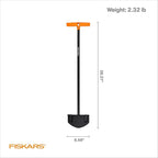 Fiskars 38.5" Steel Edger Lawn Tool, Manual Long-Handled Edger for Grass and Garden Tiller for Soil, Garden and Yard Tool