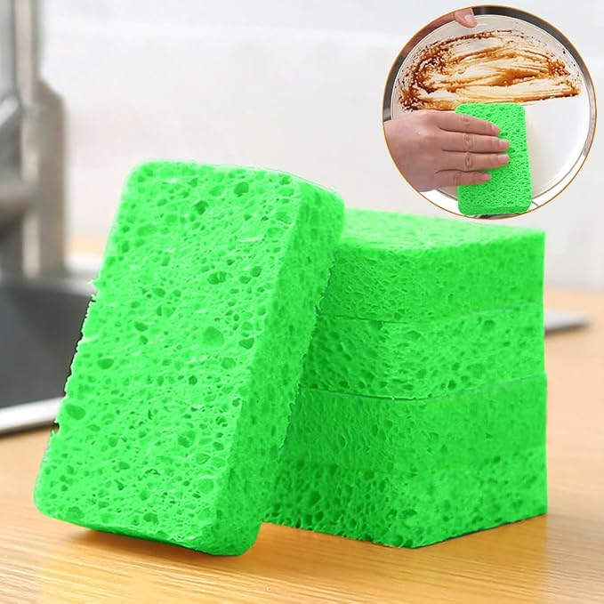 24 - Pack Non-Scratch Scrub Sponges - Sponges for Dishes and Washing Dishes, Cleaning Sponges for Kitchen Home and More（Green）