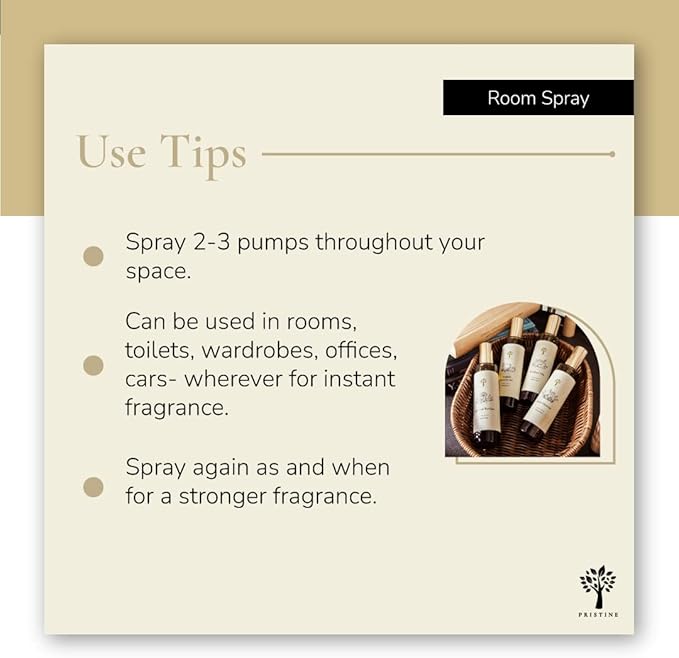 PRISTINE English Country Inn/Inspired by Ritz Carlton Linen & Room Spray Air Freshener, Made With Essential Oils, Fragrance room spray with Strawberry and Vanilla 3.4oz Pillow Spray