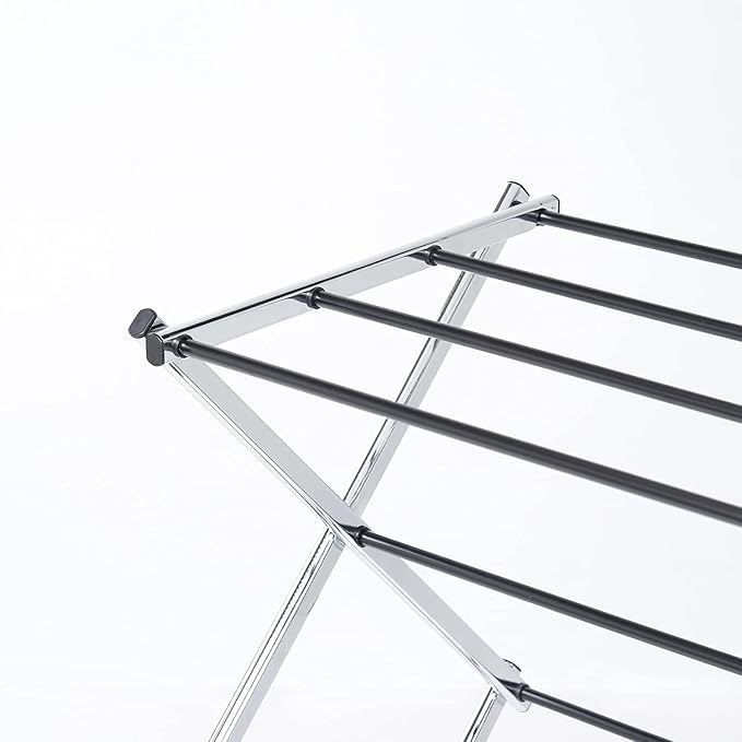 Displays By Jack Portable Collapsible Clothing Dryer Rack, Foldable Drying Rack for Clothes, Lingerie, Towels, Linens, Laundry Home Apartment Must Haves, Metal Chrome Finish