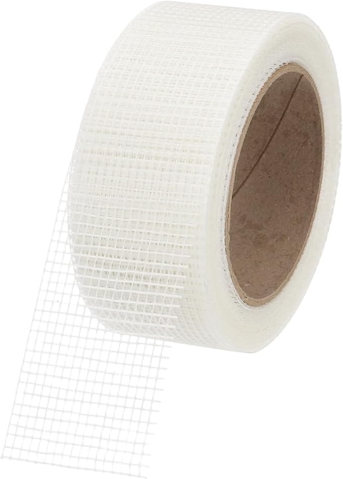 PATIKIL Drywall Repair Mesh Tape, 2 inch x 82 ft Fiberglass Repair Patch Self-Adhesive Dry Wall Joint Tape 9 Mesh Wall Hole Crack and Seam Patch, White