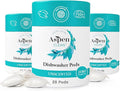Unscented Dishwasher Pods by AspenClean, Dye-Free, Zero Plastic, Vegan, Eco-Friendly, Natural Dishwasher Detergent, EWG Verified™ - 28 Count (3 Pack)