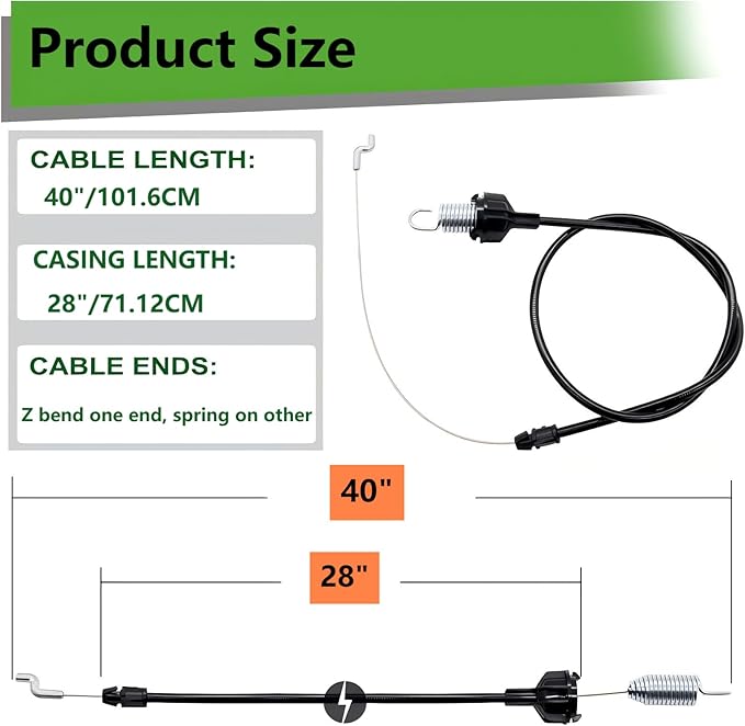 746-04626 731-05385 Forward Clutch Cable Replacement fits MTD 946-04626 Troy-Bilt Bolens Ranger Yard Machines Tillers
