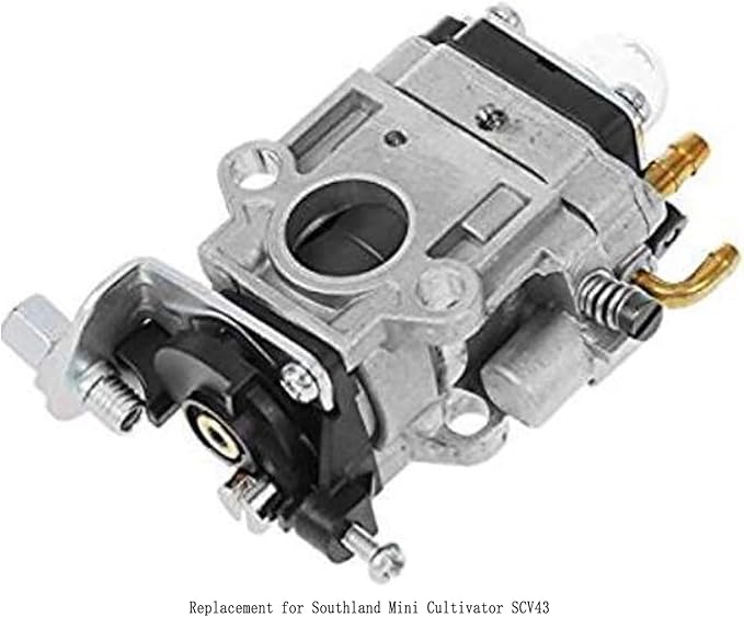Compatible with Carburetor & Gasket Replacement for Gas 2 Cycle 43cc Powermate PCV43 Southland Mini Cultivator SCV43 Tiller Motor Parts Fuel Line Filter Grommet Kit