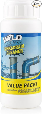 Wild Tornado Sink and Drain Cleaner Powder – Powerful Foaming Drain Cleaner for Kitchen, Bathroom, Toilet & Pipes – Fast-Acting Clog Remover, Deodorizes & Deep Cleans Drains (2)