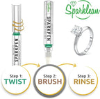 SPARKLEAN PREMIUM JEWELRY CLEANER PEN | Cleans Diamond Rings, Silver, Gold, and Metal | Includes a Brush and Specialized Jewelry Cleaning Solution | 400 Uses per Unit | 4 Milliliters