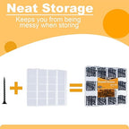 KURUI #6 * 1-5/8in Drywall Screws, Dry Wall Screws for Drywall Wood, 173Pcs Coarse Thread Sheetrock Screws - Black Bugle-Head Phillips Self Tapping Wood Screws