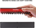 Mayouko 1/4" Magnetic Hex Bit Holder Rack Organizer, 43 Holes, 1/4-Inch Drill Bit Holder, Red, 2 Racks, Magnetic Bit Holder with Magnet Base for Screwdriver Bits