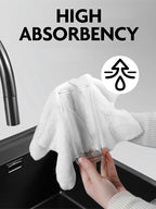 Fantasticlean Microfiber Cleaning Cloth Roll -75 Pack, Tear Away Microfiber Towels, 12" x 12", Reusable, Washable, Scratch Free, Ultra Absorbent Dish Rags for Car, Home, Garage or Shop (White)