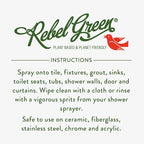 Rebel Green Neat and Tidy Tub & Tile Bathroom Cleaner Spray - Chamomile Orange Blossom Scent - Plant-Based Formula for Showers, Sinks, Tubs, Toilets, and Tile - 24 fl oz - 2 Pack