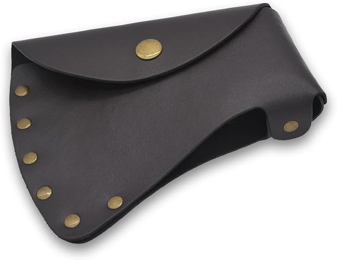 MOCOST Leather Axe Sheath, Durable Hatchet Cover, Protector Case, Rustic Black Leather