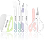 Xinart Weeding Tools Set for Cricut Vinyl Craft Knife/Weeder/Scraper/Spatula/Tweezers/Scissors Basic Weed Removal Tool Kit Weeding Cardstock