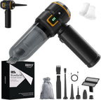 Car Vacuum Cleaner,Advanced Clean Cordless Handheld Vacuum, Compact Home and Car Vacuum with Crevice Tool,Digital Display Vacuum Cleaner