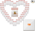 30 PCS Clear Plastic EVA Anti Tarnish Jewelry Storage Bags, Zip Ziplock Jewelry Pouches for Selling & Gift, Little Mini Travel Organizer for Ring Earing Chain Bracelet (M)