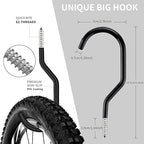 3-H Heavy Duty Garage Hooks 10 Pack, Garage Wall Hooks with Extra Welding Spots,Wall Mount Storage Organizer for Hanging Garden Lawn Tools, Chair, Shovel, Blower (Orange)